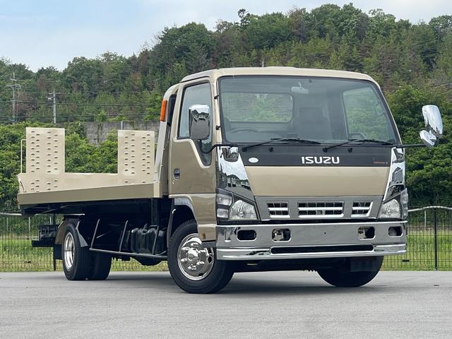 エルフトラック 　積載車　ローダー　極東開発フラトップ（フルフラット）　超ロング＆ワイド　ラジコン（無線リモコン）付　６速ＭＴ　ターボ　ウィンチ　ＥＴＣ　メッキバンパー　エアコン　パワステ　パワーウィンドウ（3枚目）