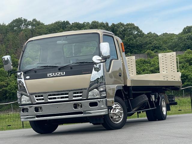 エルフトラック 　積載車　ローダー　極東開発フラトップ（フルフラット）　超ロング＆ワイド　ラジコン（無線リモコン）付　６速ＭＴ　ターボ　ウィンチ　ＥＴＣ　メッキバンパー　エアコン　パワステ　パワーウィンドウ（65枚目）