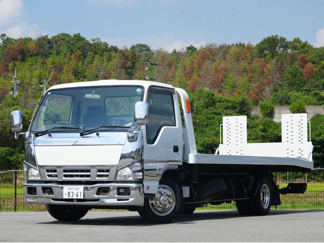エルフトラック 　積載車　ローダー　超ロング＆ワイド　極東開発フラトップ（フルフラット）　アオリ角度可変式　ラジコン（無線リモコン）付　タイヤ固縛装置付　ウィンチ　バックカメラ　ＥＴＣ　キーレス　メッキバンパー（46枚目）