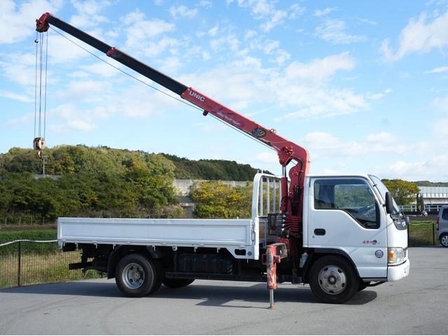エルフトラック 　ＵＮＩＣ　ユニッククレーン　３段クレーン　ＵＲ－Ｖ２６３Ｋ　車検付き　フックイン　　５速ＭＴ　ＥＴＣ　集中ドアロック　パワステ　エアコン　パワーウィンドウ　３人乗り　ディーゼル（11枚目）