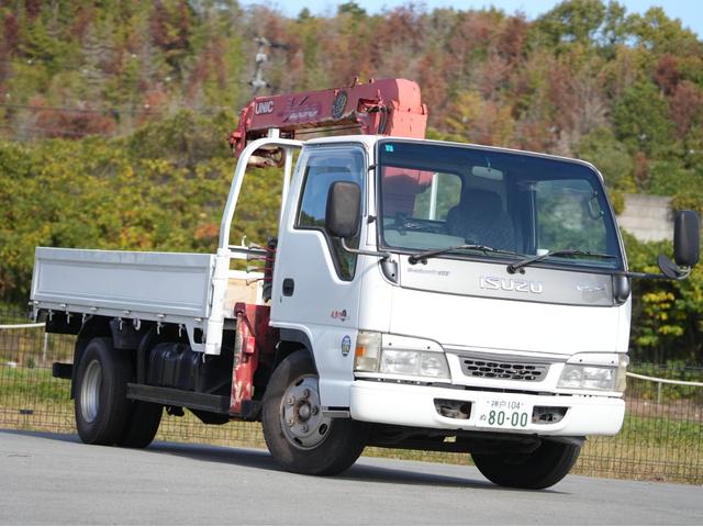 エルフトラック 　ＵＮＩＣ　ユニッククレーン　３段クレーン　ＵＲ－Ｖ２６３Ｋ　車検付き　フックイン　　５速ＭＴ　ＥＴＣ　集中ドアロック　パワステ　エアコン　パワーウィンドウ　３人乗り　ディーゼル（24枚目）