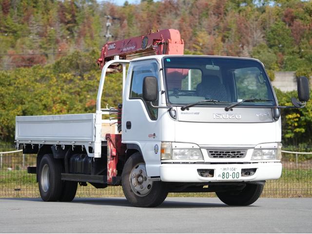 エルフトラック 　ＵＮＩＣ　ユニッククレーン　３段クレーン　ＵＲ－Ｖ２６３Ｋ　車検付き　フックイン　　５速ＭＴ　ＥＴＣ　集中ドアロック　パワステ　エアコン　パワーウィンドウ　３人乗り　ディーゼル（65枚目）