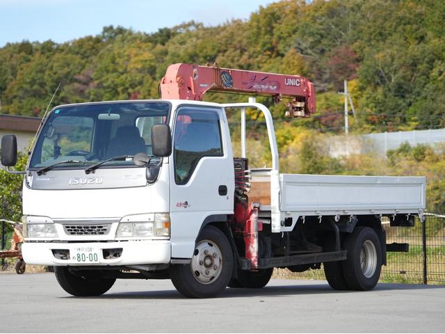 エルフトラック 　ＵＮＩＣ　ユニッククレーン　３段クレーン　ＵＲ－Ｖ２６３Ｋ　車検付き　フックイン　　５速ＭＴ　ＥＴＣ　集中ドアロック　パワステ　エアコン　パワーウィンドウ　３人乗り　ディーゼル（74枚目）