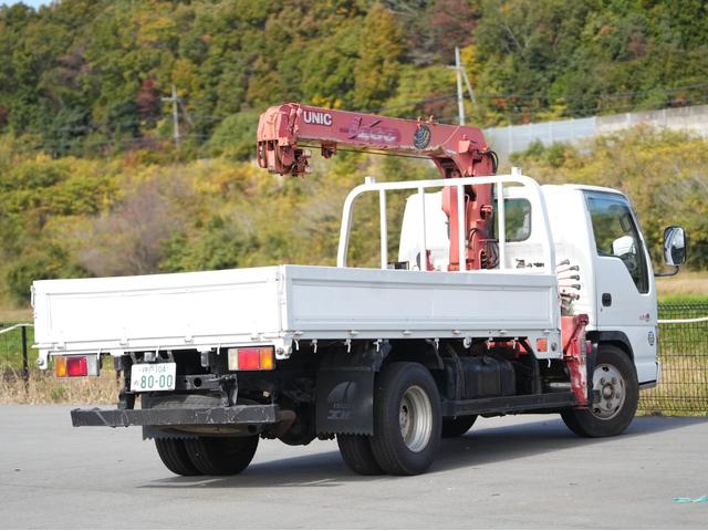 エルフトラック 　ＵＮＩＣ　ユニッククレーン　３段クレーン　ＵＲ－Ｖ２６３Ｋ　車検付き　フックイン　　５速ＭＴ　ＥＴＣ　集中ドアロック　パワステ　エアコン　パワーウィンドウ　３人乗り　ディーゼル（77枚目）