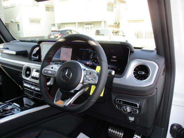 G400d AMGライン ラグジュアリーパッケージ 委託販売車両 アダプティブダンピング 走行900km ワンオーナー 禁煙車 G400d 新色オリパスホワイト新車保障継承(16枚目)