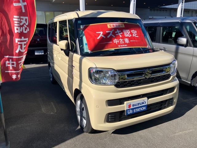 スペーシア ＨＹＢＲＩＤ　Ｘ前後衝突被害軽減ブレーキ　エアコン　パワステ　パワーウィンドウ　エアバック　ＡＢＳ　集中ロック　オートライト　衝突被害軽減ボディ　スペアキーあり　後席プライバシーガラス　パンク修理剤　保証書・取説完備（6枚目）