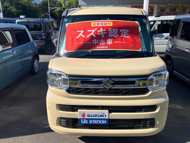 スペーシア ＨＹＢＲＩＤ　Ｘ前後衝突被害軽減ブレーキ　エアコン　パワステ　パワーウィンドウ　エアバック　ＡＢＳ　集中ロック　オートライト　衝突被害軽減ボディ　スペアキーあり　後席プライバシーガラス　パンク修理剤　保証書・取説完備（50枚目）