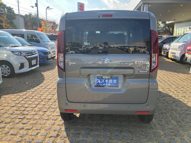 スペーシア HYBRID G前後衝突被害軽減ブレーキ デュアルセンサーブレーキサポート2、後退時ブレーキサポート、オートエアコン、キーレスプッシュエンジンスタート、両側電動格納ミラー、HYBRID、オートライト、運転席シートヒーター、ひじ掛け(3枚目)