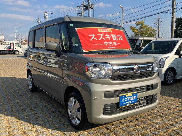 スペーシア HYBRID G前後衝突被害軽減ブレーキ デュアルセンサーブレーキサポート2、後退時ブレーキサポート、オートエアコン、キーレスプッシュエンジンスタート、両側電動格納ミラー、HYBRID、オートライト、運転席シートヒーター、ひじ掛け(6枚目)