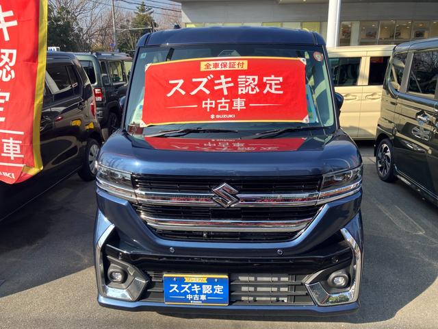 スペーシアカスタム カスタム　ＨＹＢＲＩＤ　ＸＳ全方位カメラ付きナビゲーション　デュアルセンサーブレーキサポート２、後退時ブレーキサポート、オートエアコン、キーレスプッシュエンジンスタート、両側電動格納ミラー、ＨＹＢＲＩＤ、オートライト、運転席シートヒーター（6枚目）