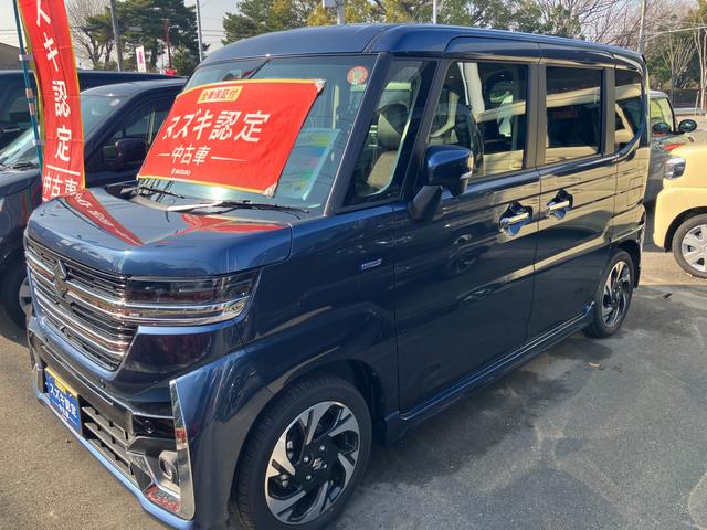 スペーシアカスタム カスタム　ＨＹＢＲＩＤ　ＸＳ全方位カメラ付きナビゲーション　デュアルセンサーブレーキサポート２、後退時ブレーキサポート、オートエアコン、キーレスプッシュエンジンスタート、両側電動格納ミラー、ＨＹＢＲＩＤ、オートライト、運転席シートヒーター（7枚目）