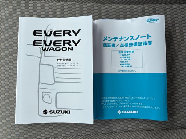 エブリイワゴン ＰＺターボ　標準ルーフ　６型　バックカメラ付オーディオ　デュアルカメラブレーキ｜後席左側ワンアクションパワースライド｜１４インチアルミホイール｜本革巻きステアリングホイール｜リモート格納式ドアミラー｜運転席シートヒーター｜（53枚目）