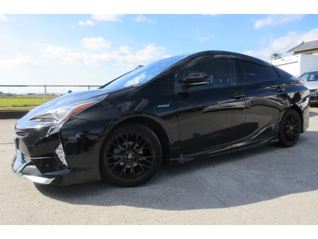 プリウス Ｓツーリングセレクション　モデリスタエアロ　アルパインナビＴＶ　Ｂモニター　クルコン　合皮シート　外１７インチアルミ（3枚目）