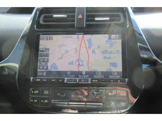 プリウス Ｓツーリングセレクション　モデリスタエアロ　アルパインナビＴＶ　Ｂモニター　クルコン　合皮シート　外１７インチアルミ（14枚目）