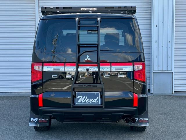 デリカＤ：５ Ｇ　パワーパッケージ　Ｇ－ＰｏｗｅｒＰａｃｋａｇｅ　ハーティーラン　サイドムービングシート仕様　ＡＬＰＩＮＥ１１型ナビ　ＷＡＲＬＯＣＫボディＫＩＴ　クロスロードルーフラック　ＪＡＯＳ製リアラダー　ＭＫＷ製マッドフラップ（26枚目）