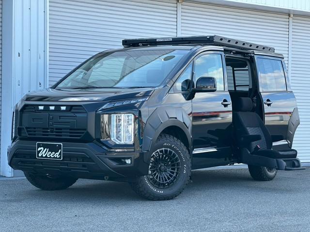 デリカＤ：５ Ｇ　パワーパッケージ　Ｇ－ＰｏｗｅｒＰａｃｋａｇｅ　ハーティーラン　サイドムービングシート仕様　ＡＬＰＩＮＥ１１型ナビ　ＷＡＲＬＯＣＫボディＫＩＴ　クロスロードルーフラック　ＪＡＯＳ製リアラダー　ＭＫＷ製マッドフラップ（45枚目）