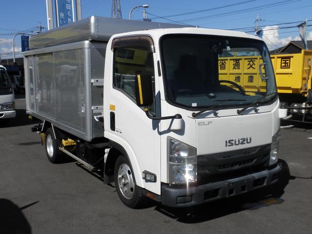 エルフトラック 　積載２ｔ　ＡＴ　須河車体ボトルカー　パワーウインドウ　パワーステアリング　エアコン　アイドリングストップ　左電格ミラー　ディーゼル車（3枚目）