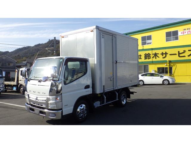 キャンター ロング全低床　積載３ｔ　ＡＴ　アルミバン　左スライドドア　ラッシングレール２段　車両総重量５，８９５ｋｇ　荷台内寸　長さ：３０５ｃｍ　幅：１７６ｃｍ　高さ：２０５ｃｍ　バックモニター　社外オーディオ（2枚目）