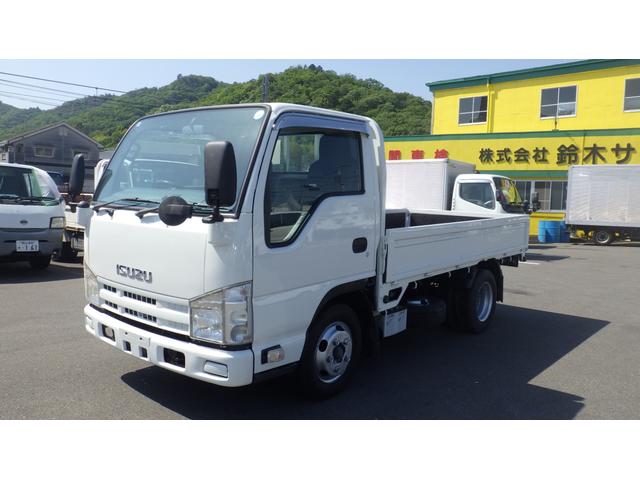 エルフトラック フルフラットロー　積載２ｔ　５ＭＴ　床鉄板　ＥＴＣ　キーレス　旧普通免許対応　車両総重量　４，４８５ｋｇ　荷台内寸　長さ：３１０ｃｍ　幅：１６０ｃｍ　高さ：３８ｃｍ　４ナンバー　ディーゼル　パワステ　エアコン　ＰＷ（2枚目）