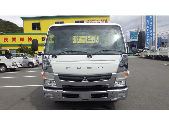 キャンター 超ロング　積載２ｔ　５ＭＴ　車両総重量　４，９６５ｋｇ　荷台内寸　長さ：５００ｃｍ　幅：２０８ｃｍ　高さ：３８ｃｍ　床鉄板　ロープ穴５対　キーレス　ＥＴＣ　フォグ無し　パワーステアリング　パワーウィンドウ（2枚目）