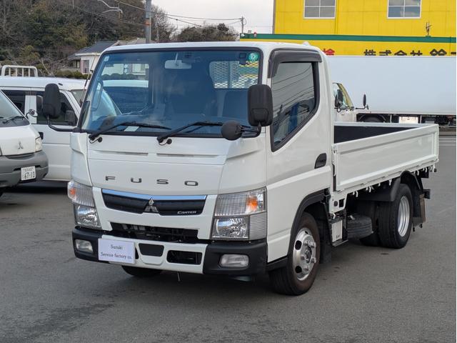 キャンター 全低床　積載２ｔ　ＡＴ　荷台内寸　長さ：３１１ｃｍ　幅：１６１ｃｍ　高さ：３８ｃｍ　助手席側電動格納ミラー　ＥＴＣ　フォグランプ　カーナビ　バックカメラ　パワーウインドウ　パワーステアリング　エアコン（2枚目）