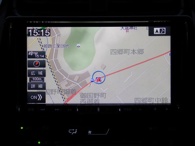 プリウス Ｓツーリングセレクション　モデリスタエアロ　アルパイン９インチナビ走行中ＴＶ　ＣＤ　ＤＶＤ　ＳＤ　Ｂｌｕｅｔｏｏｔｈオーディオ　フルセグ　ＥＴＣ　Ｂカメラ　ステリモ連動　ＵＳＢ給電　白革調シート　シートヒーター　スマートキー（10枚目）