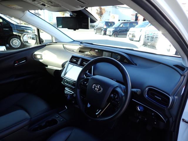 プリウス Ｓツーリングセレクション　後期型　モデリスタエアロ　純正９インチハイレゾ音源対応ナビ走行中ＴＶ　全方位カメラ　ＥＴＣ２．０　純正ドラレコ　スマートキー２本　黒革調シート　シートヒーター　純正ＯＰデジタルインナーミラー（52枚目）