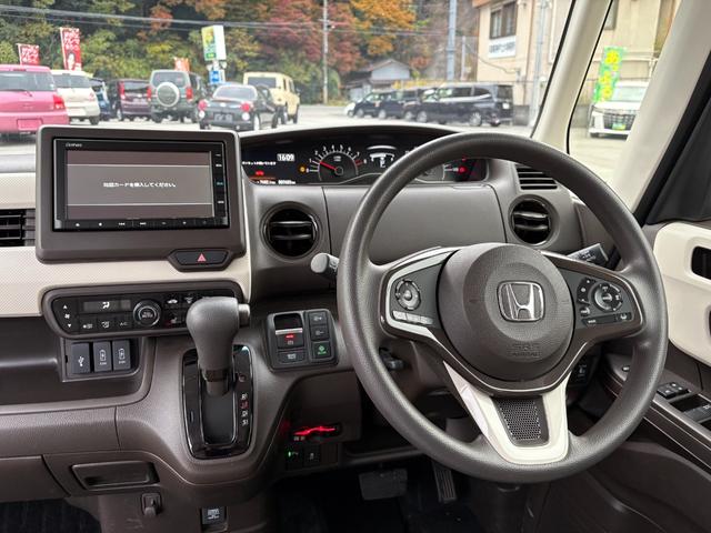 N-BOX L 純正SDナビ バックカメラ 前後ドラレコ スマートキー2個 両側パワスラ フロントシートヒーター レーダークルーズ 衝突軽減 レーンキープ クリアランスソナー LEDヘッドライト ステリモ ETC(16枚目)