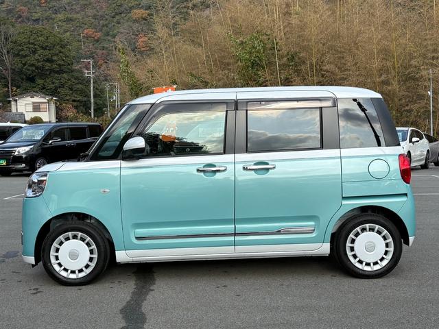 ムーヴキャンバス ストライプスG 純正メモリーナビ パノラマモニター ステリモ ETC ドラレコ 両側パワスラ スマートキー2個 フロントシートヒーター ホッとカップホルダー 衝突軽減 クリアランスソナー LEDヘッドライト フォグ(5枚目)