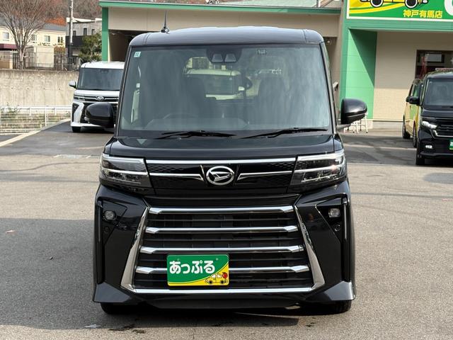 タント カスタムＸ　ＫＥＮＷＯＯＤメモリーナビ　バックカメラ　スマートキー　両側パワスラ　フロントシートヒーター　衝突軽減　クリアランスソナー　ＬＥＤヘッドライト　アイドリングストップ　ハーフレザーシート　純正１４アルミ（2枚目）