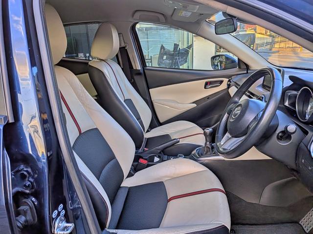 デミオ ＸＤツーリング　Ｌパッケージ　６ＭＴ／衝突軽減／純ナビ／ハーフレザー／ＨＵＤ／ＥＴＣ／クルコン／フルセグ／ＢＴ／オートＡＣ／ＬＥＤヘッド／フォグ／オートライト／ＶＤＣ／アイドリングＳＴＯＰ／純１６ＡＷ／ステリモ／リアスポイラー（42枚目）