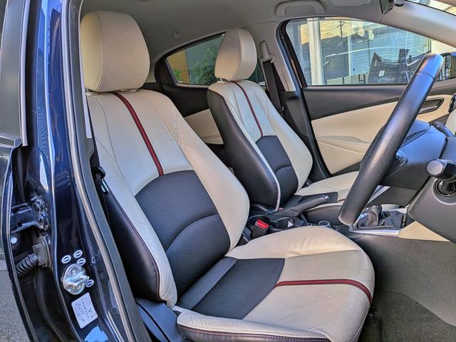 デミオ ＸＤツーリング　Ｌパッケージ　６ＭＴ／衝突軽減／純ナビ／ハーフレザー／ＨＵＤ／ＥＴＣ／クルコン／フルセグ／ＢＴ／オートＡＣ／ＬＥＤヘッド／フォグ／オートライト／ＶＤＣ／アイドリングＳＴＯＰ／純１６ＡＷ／ステリモ／リアスポイラー（43枚目）