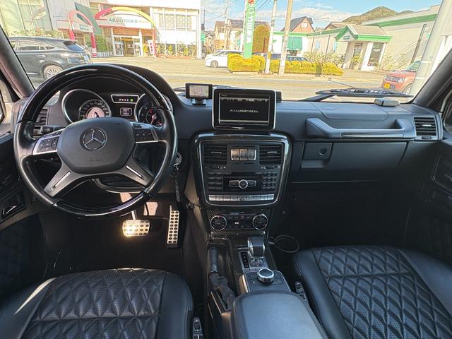 Gクラス G63 デジーノエクスクルーシブパッケージ サンルーフ HarmanKardonサウンド シートベンチレーション レッドキャリパー ACC カーボンインテリア フルセグTV ドライブレコーダー 黒レザー(16枚目)