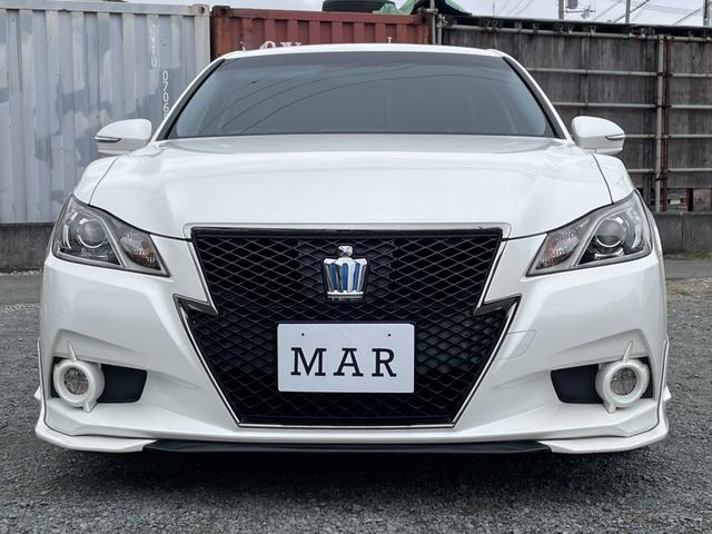 クラウンハイブリッド アスリートＳ　ブラックスタイル　ＴＲＤエアロ／革シート／純正ナビ・フルセグ／ＤＶＤ再生／バックカメラ／ＥＴＣ／スマートキー×２個／トランクイージークローザー／禁煙車／エアシート・シートヒーター／車検９年８月／ＴＶキット／１８アルミ（7枚目）