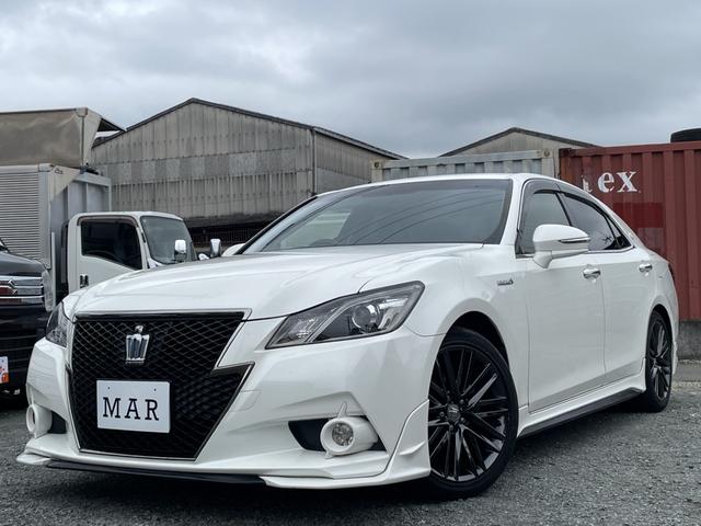 クラウンハイブリッド アスリートＳ　ブラックスタイル　ＴＲＤエアロ／革シート／純正ナビ・フルセグ／ＤＶＤ再生／バックカメラ／ＥＴＣ／スマートキー×２個／トランクイージークローザー／禁煙車／エアシート・シートヒーター／車検９年８月／ＴＶキット／１８アルミ（24枚目）