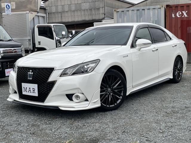 クラウンハイブリッド アスリートＳ　ブラックスタイル　ＴＲＤエアロ／革シート／純正ナビ・フルセグ／ＤＶＤ再生／バックカメラ／ＥＴＣ／スマートキー×２個／トランクイージークローザー／禁煙車／エアシート・シートヒーター／車検９年８月／ＴＶキット／１８アルミ（38枚目）