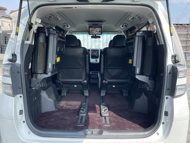 ヴェルファイア ２．４Ｚ　ゴールデンアイズＩＩ　純正９インチナビ・フルセグ／後席モニター／バックカメラ／両側パワースライドドア／スマートキー／パワーバックドア／ＥＴＣ／ＨＩＤ／禁煙車／車検整備付き／オートクルーズ／フルエアロ／１８インチアルミ（46枚目）