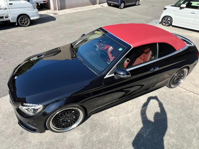 Cクラス C180カブリオレスポーツ C180カブリオレスポーツ(4名)ワーク20インチホイール 車高調 パナメリカーナグリル 赤帆 赤革シート レーダーセーフティパッケージ(13枚目)