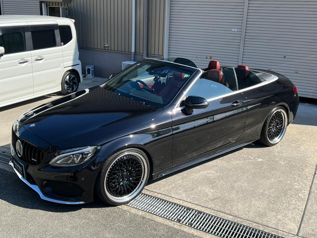 Cクラス C180カブリオレスポーツ C180カブリオレスポーツ(4名)ワーク20インチホイール 車高調 パナメリカーナグリル 赤帆 赤革シート レーダーセーフティパッケージ(51枚目)