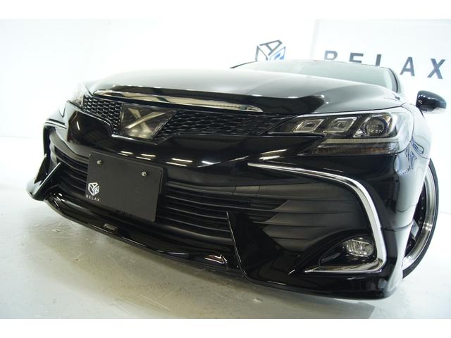 マークX 250G 新品モデリスタフロントスポイラー 新品3眼シーケンシャルヘッドライト 新品19インチホイール 新品タイヤ 新品フルタップ減衰力調整付車高調 ETC パワーシート バックカメラ 社外ナビ 後期型(4枚目)