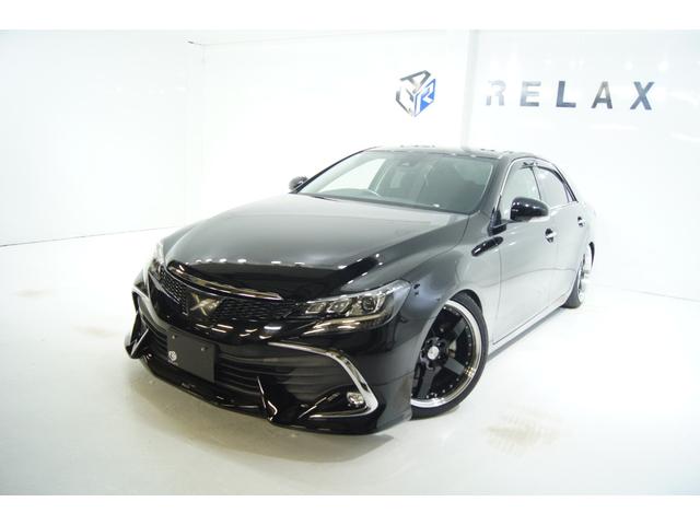 マークX 250G 新品モデリスタフロントスポイラー 新品3眼シーケンシャルヘッドライト 新品19インチホイール 新品タイヤ 新品フルタップ減衰力調整付車高調 ETC パワーシート バックカメラ 社外ナビ 後期型(12枚目)