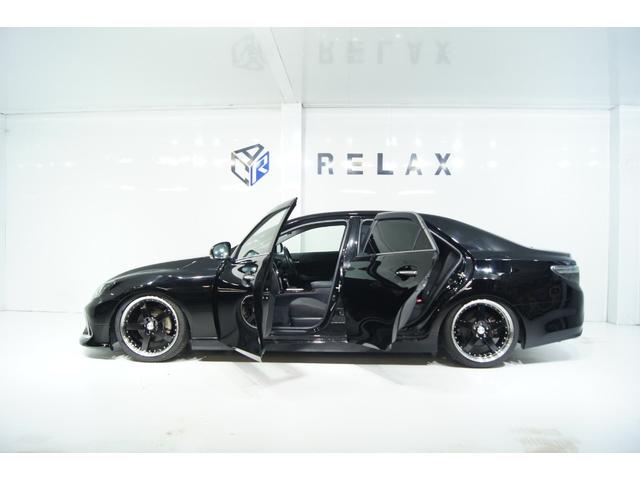 マークX 250G 新品モデリスタフロントスポイラー 新品3眼シーケンシャルヘッドライト 新品19インチホイール 新品タイヤ 新品フルタップ減衰力調整付車高調 ETC パワーシート バックカメラ 社外ナビ 後期型(14枚目)