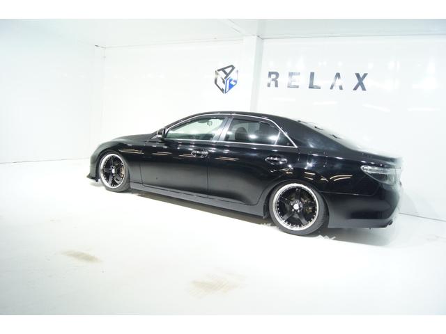 マークX 250G 新品モデリスタフロントスポイラー 新品3眼シーケンシャルヘッドライト 新品19インチホイール 新品タイヤ 新品フルタップ減衰力調整付車高調 ETC パワーシート バックカメラ 社外ナビ 後期型(45枚目)