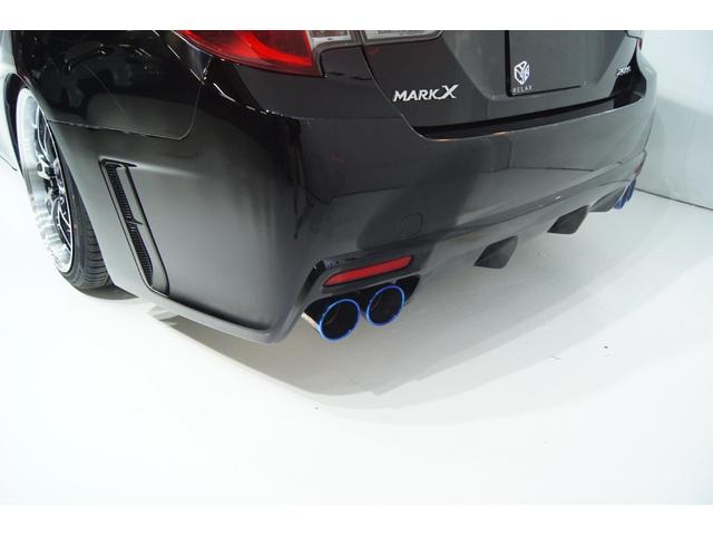 マークＸ ２５０Ｇ　新品ＨＫＳ４本出しマフラー　新品ＲＤＳフロントバンパー　新品モデリスタフロントスポイラー　新品Ｇｓリアバンパー　新品３眼ヘッドライト　新品ＬＥＤ２色切替フォグ　新品１９ホイール　新品タイヤ　新品車高調（28枚目）