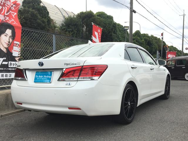 クラウンハイブリッド ロイヤルサルーンG プリクラッシュ 純正ナビ 地デジ Bモニター 電動サンシェイド 検査9年3月まで(5枚目)