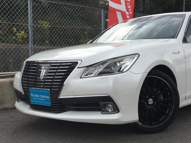 クラウンハイブリッド ロイヤルサルーンG プリクラッシュ 純正ナビ 地デジ Bモニター 電動サンシェイド 検査9年3月まで(11枚目)