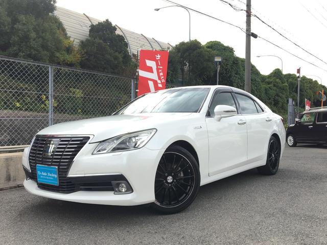 クラウンハイブリッド ロイヤルサルーンG プリクラッシュ 純正ナビ 地デジ Bモニター 電動サンシェイド 検査9年3月まで(49枚目)