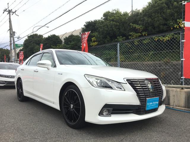 クラウンハイブリッド ロイヤルサルーンG プリクラッシュ 純正ナビ 地デジ Bモニター 電動サンシェイド 検査9年3月まで(50枚目)