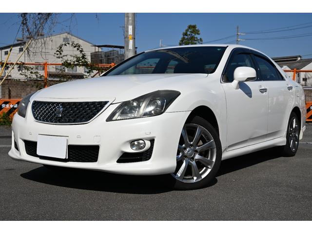 クラウン 2.5アスリート ナビパッケージ バックモニター 純正ナビ フルセグTV ドライブレコーダー前後 トランクイージークローザー パワーシート クルーズコントロール ETC サイドカメラ付き スマートキー HIDヘッドライト 純正アルミ(3枚目)