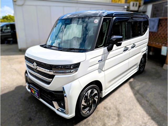 スペーシアカスタム ハイブリッドＸＳターボ　２トーンカラー／ターボ／全方位モニター／大型ナビフルセグＴＶバックカメラブルートゥース／衝突軽減ブレーキサポート／両側パワースライドドア／１オーナー／両席シートヒーター／禁煙車／Ｃセンサー／クルコン／（24枚目）